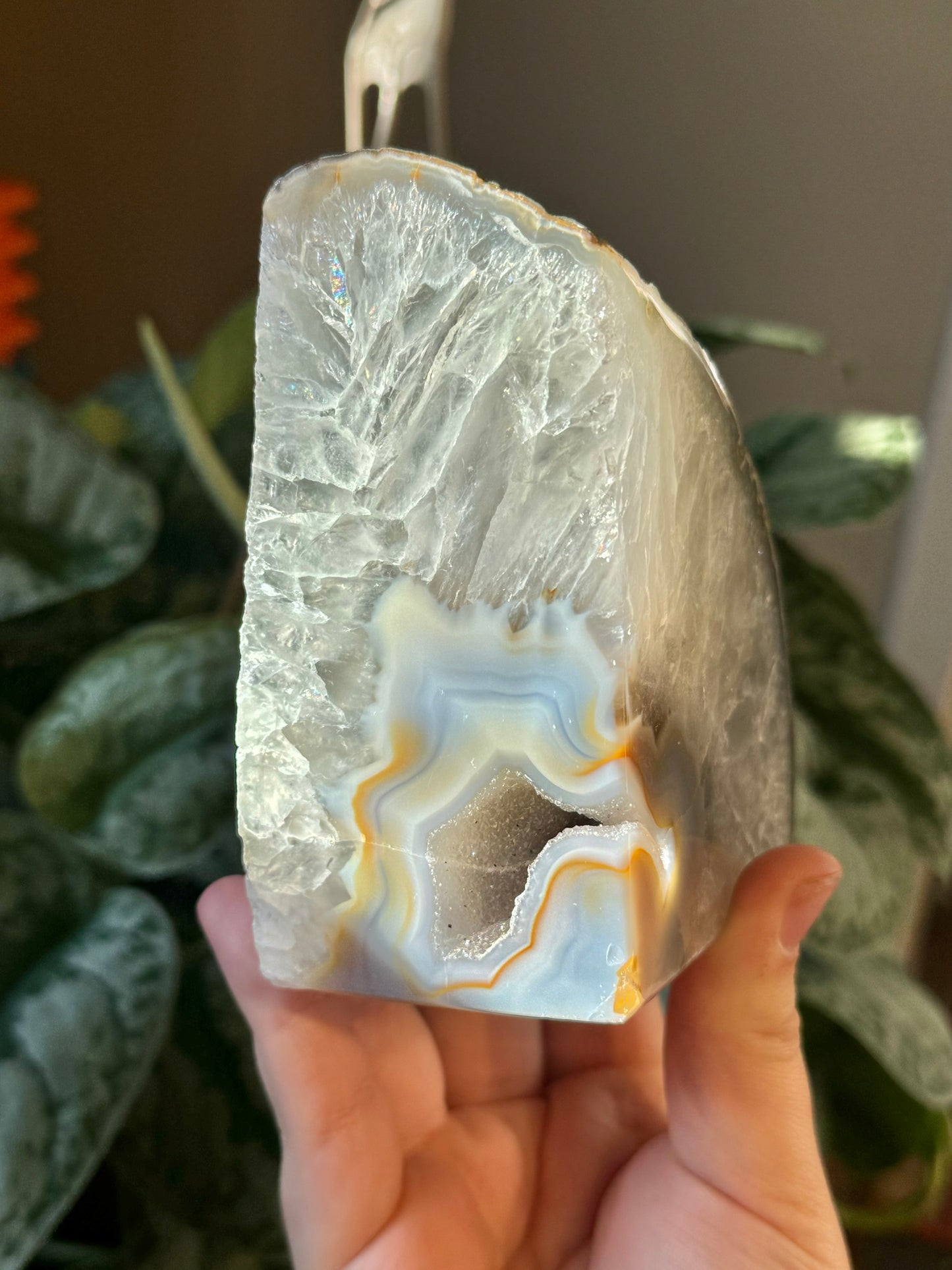 Stunning druzy agate book ends from Brazil H