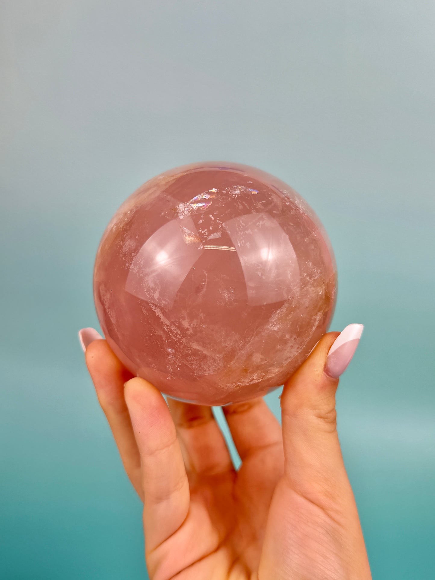 You pick! Gorgeous flashy rose quartz spheres