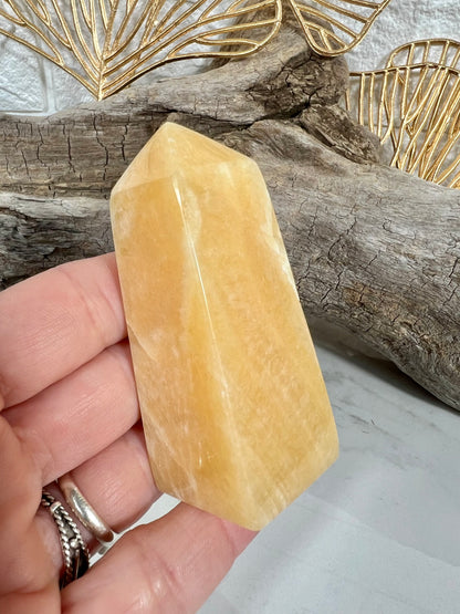 Orange calcite tower C