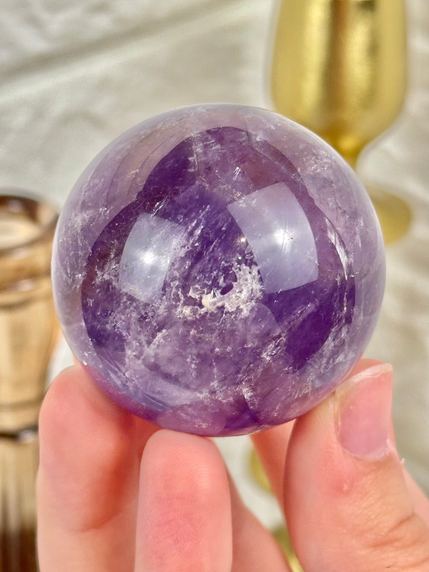 Beautiful ametrine sphere (amethyst with citrine)