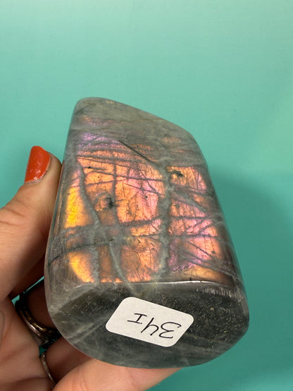 Insane pink & orange flash Labradorite Freeform I