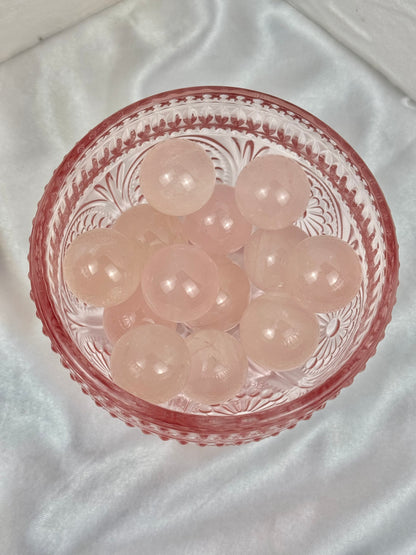 1 SM rose quartz mini sphere