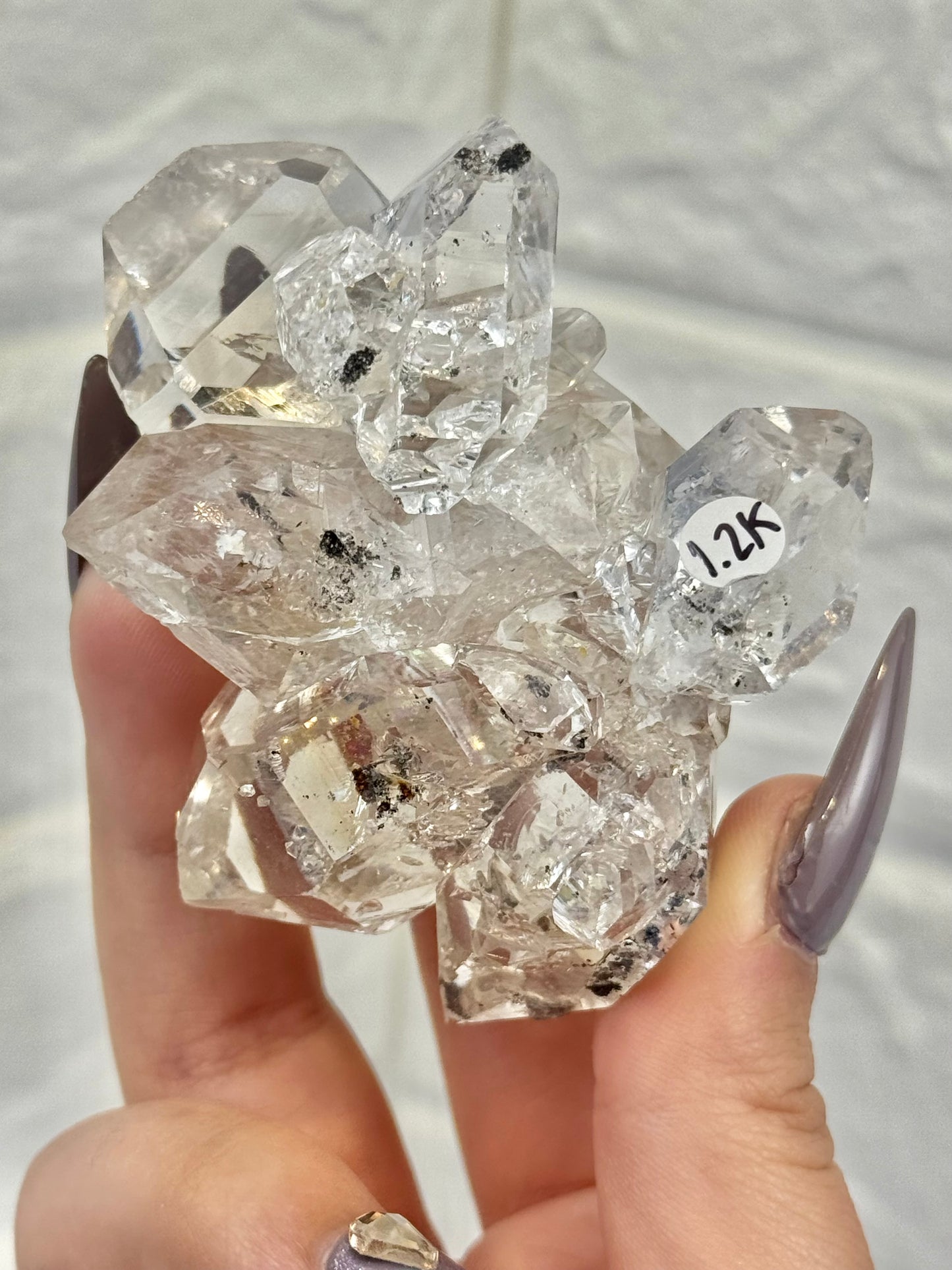 High-grade Herkimer Diamond chain from New York