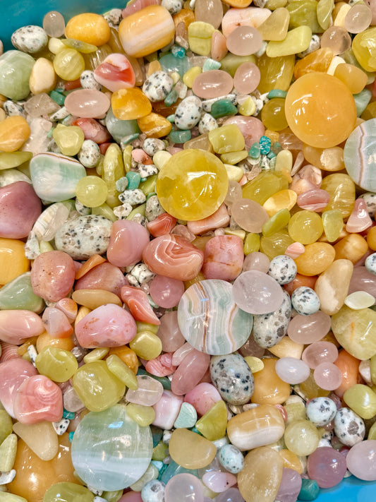 Citrus crystal confetti mix! 🍡✨🩵🍊