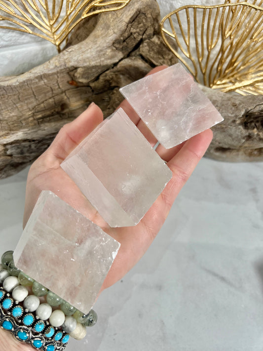 1 MED raw optical calcite block