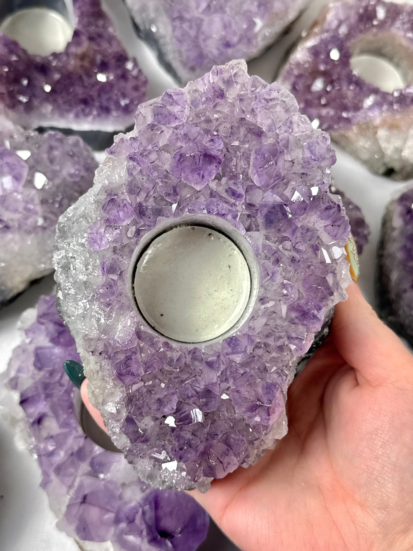 1 intuitive amethyst candle holder from Brazil