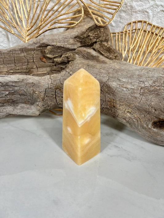 Orange calcite tower A