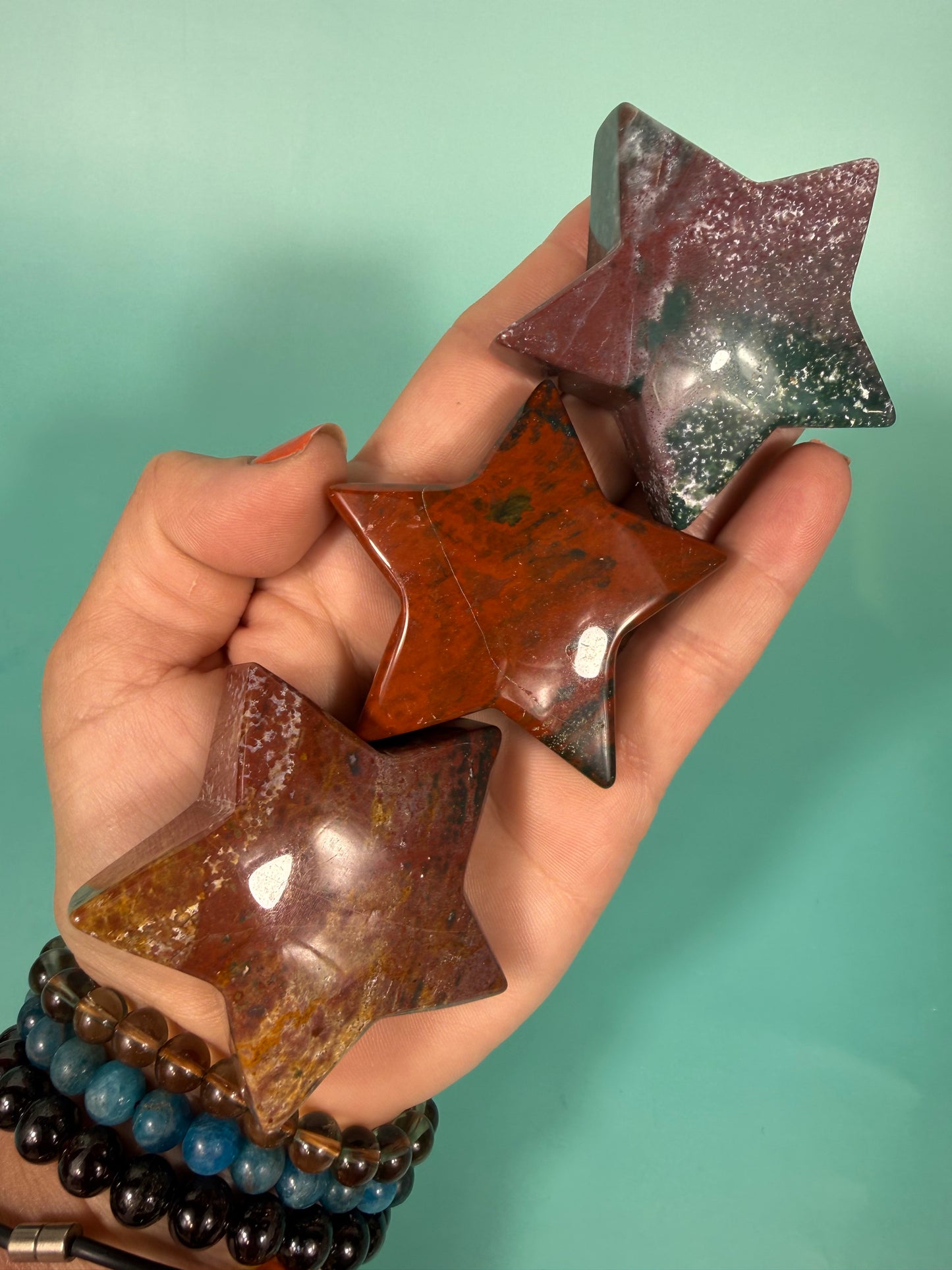 1 colorful sea jasper star