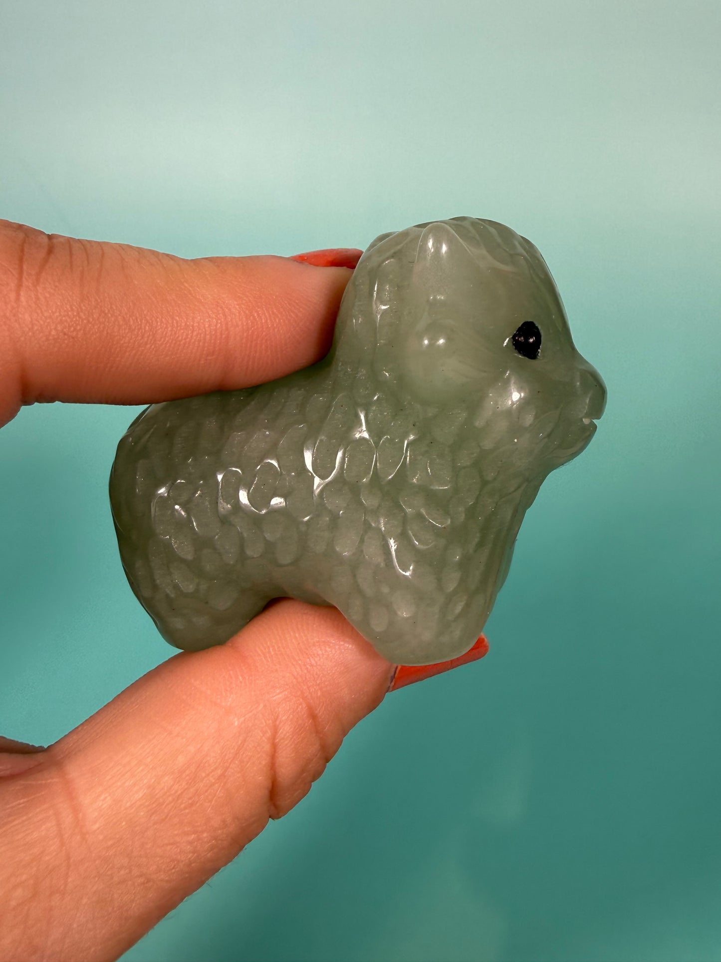 Green aventurine highland cow