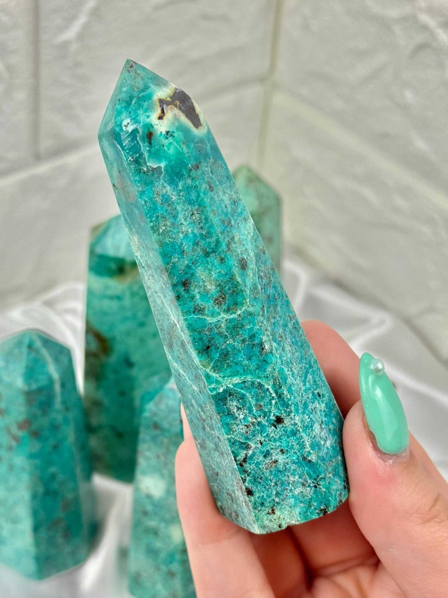 1 beautiful chrysocolla tower from Peru