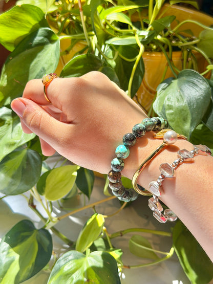10MM African Turquoise bracelet