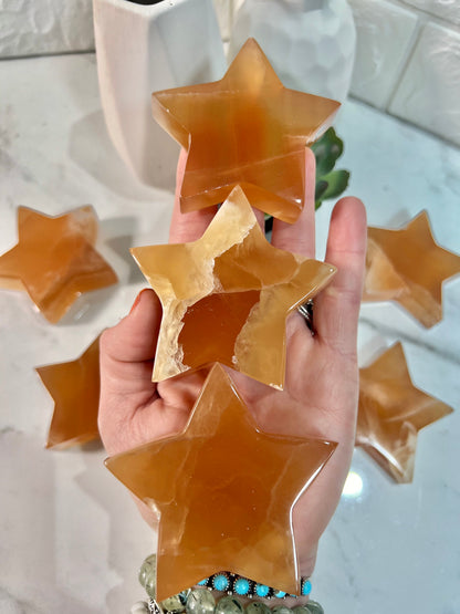 1 honey calcite star