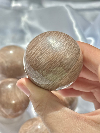1 peach moonstone sphere