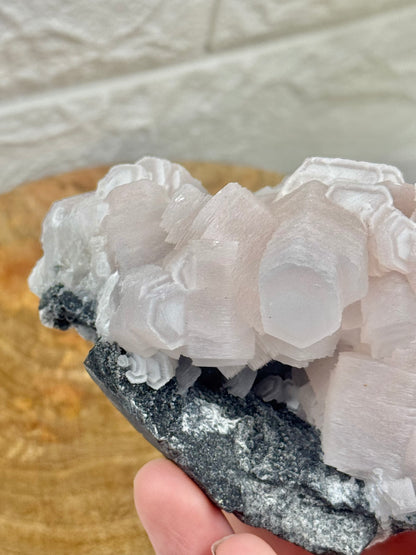 AAA pink coin calcite specimen from China (UV REACTIVE)