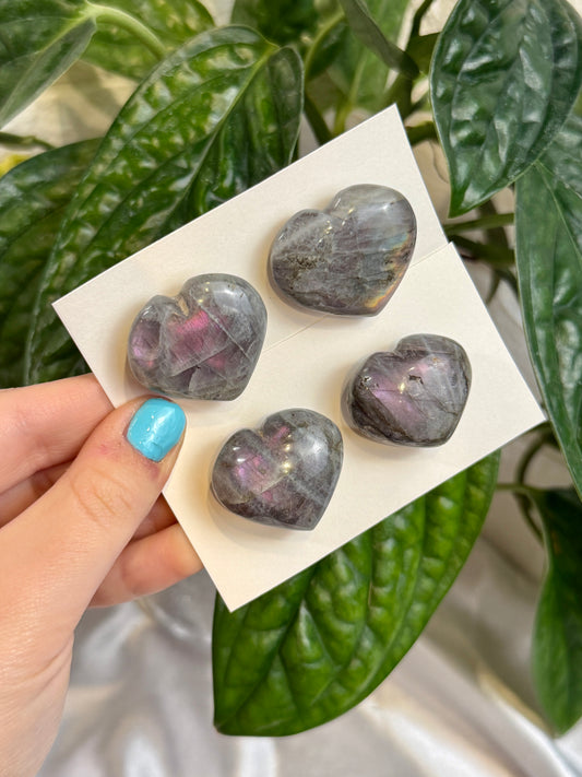 1 auramoon labradorite heart pack