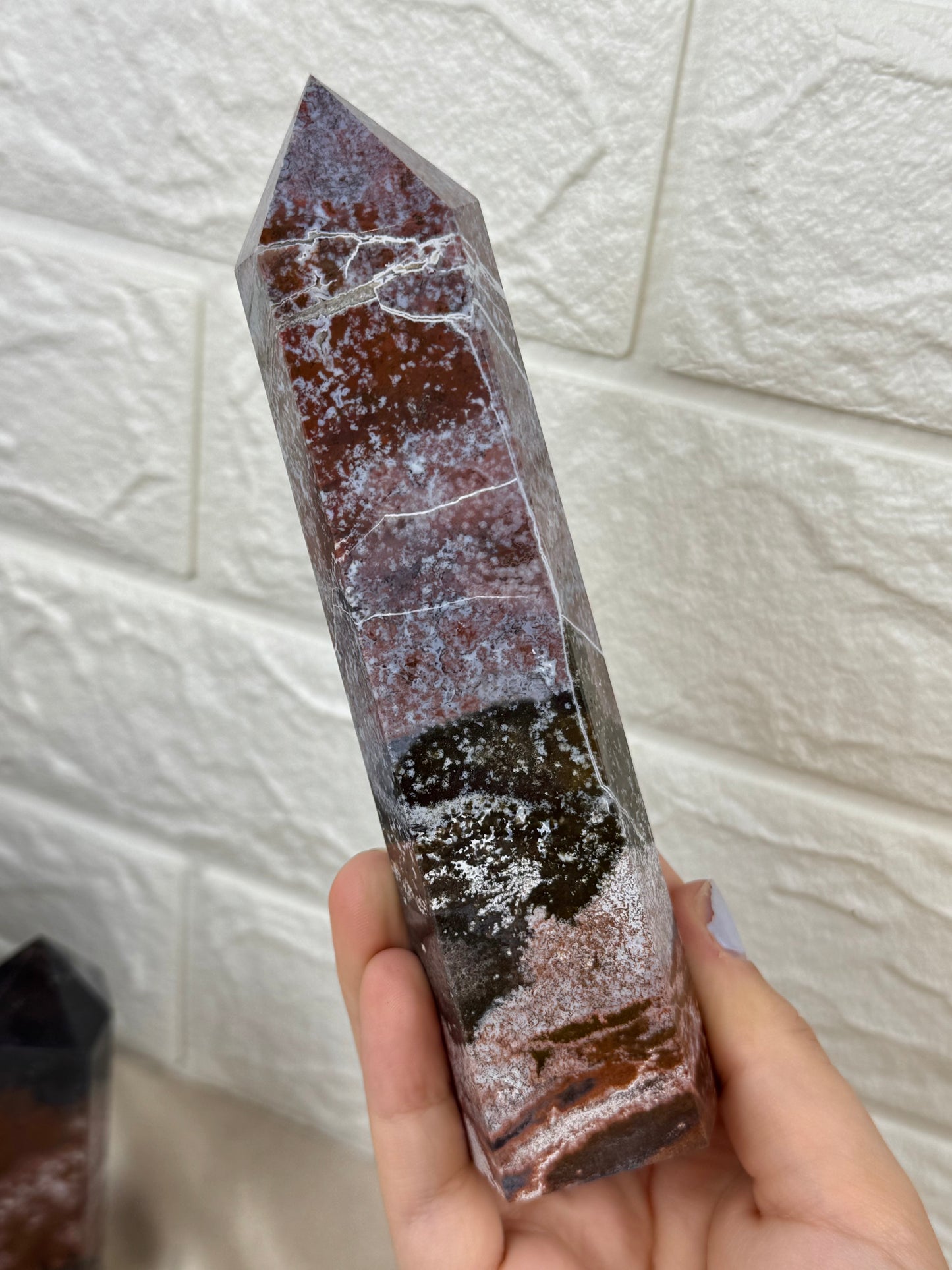 You pick! “Berry” sea jasper towers from Madagascar