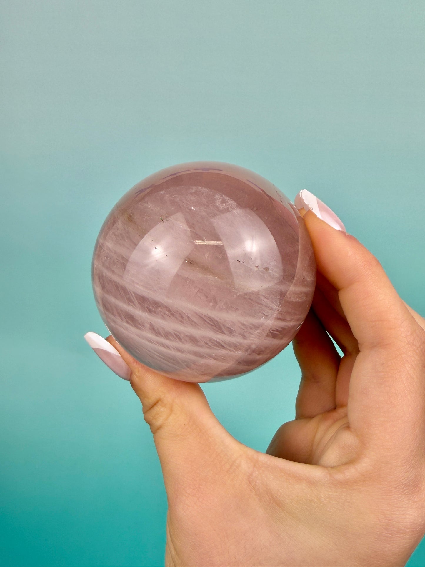 You pick! Gorgeous flashy rose quartz spheres