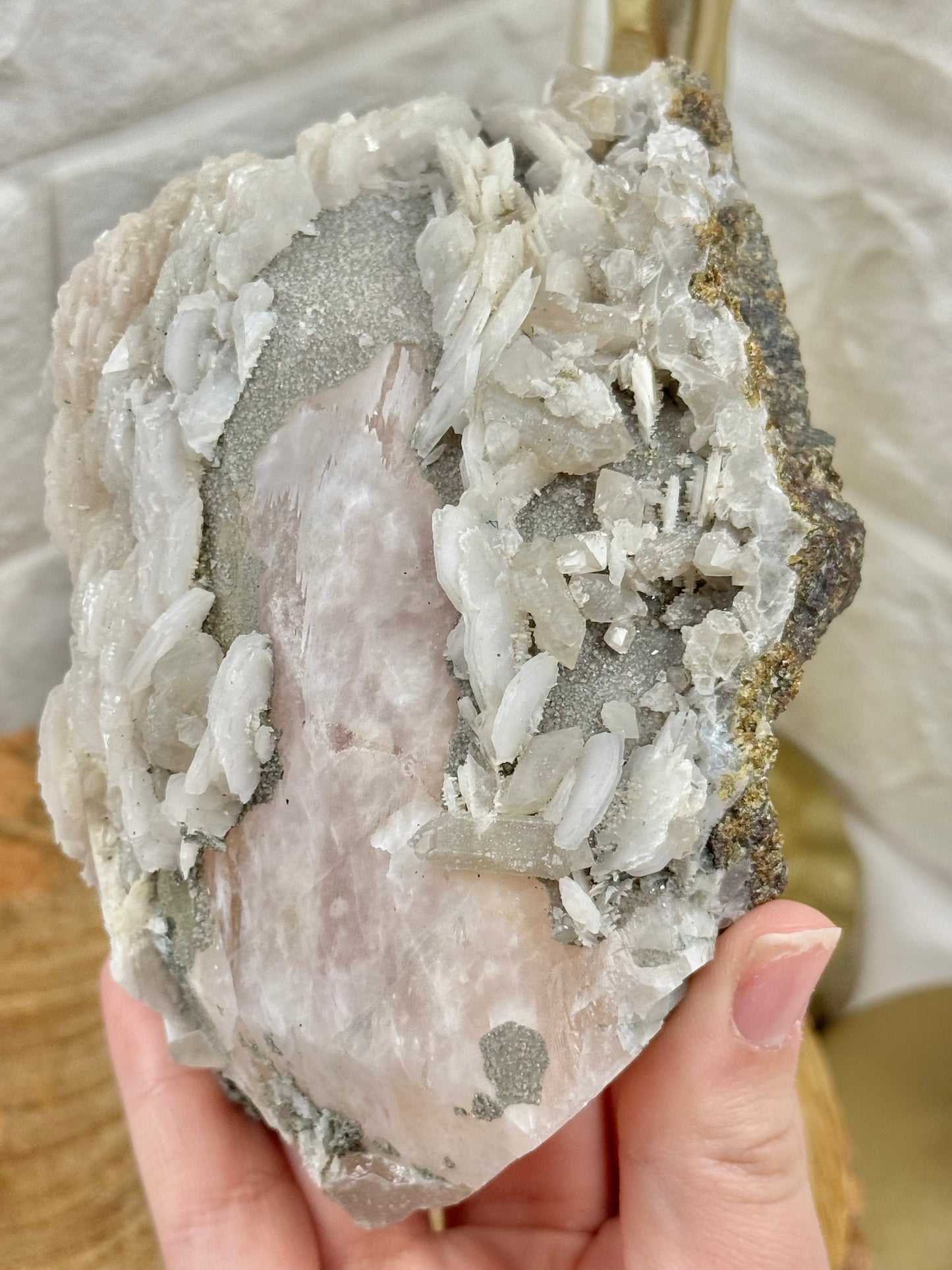 Incredible statement cherry blossom calcite specimen from China