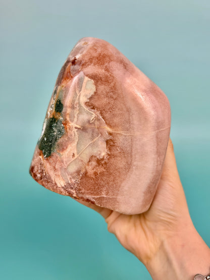 Beautiful velvety pink amethyst Freeform from Brazil