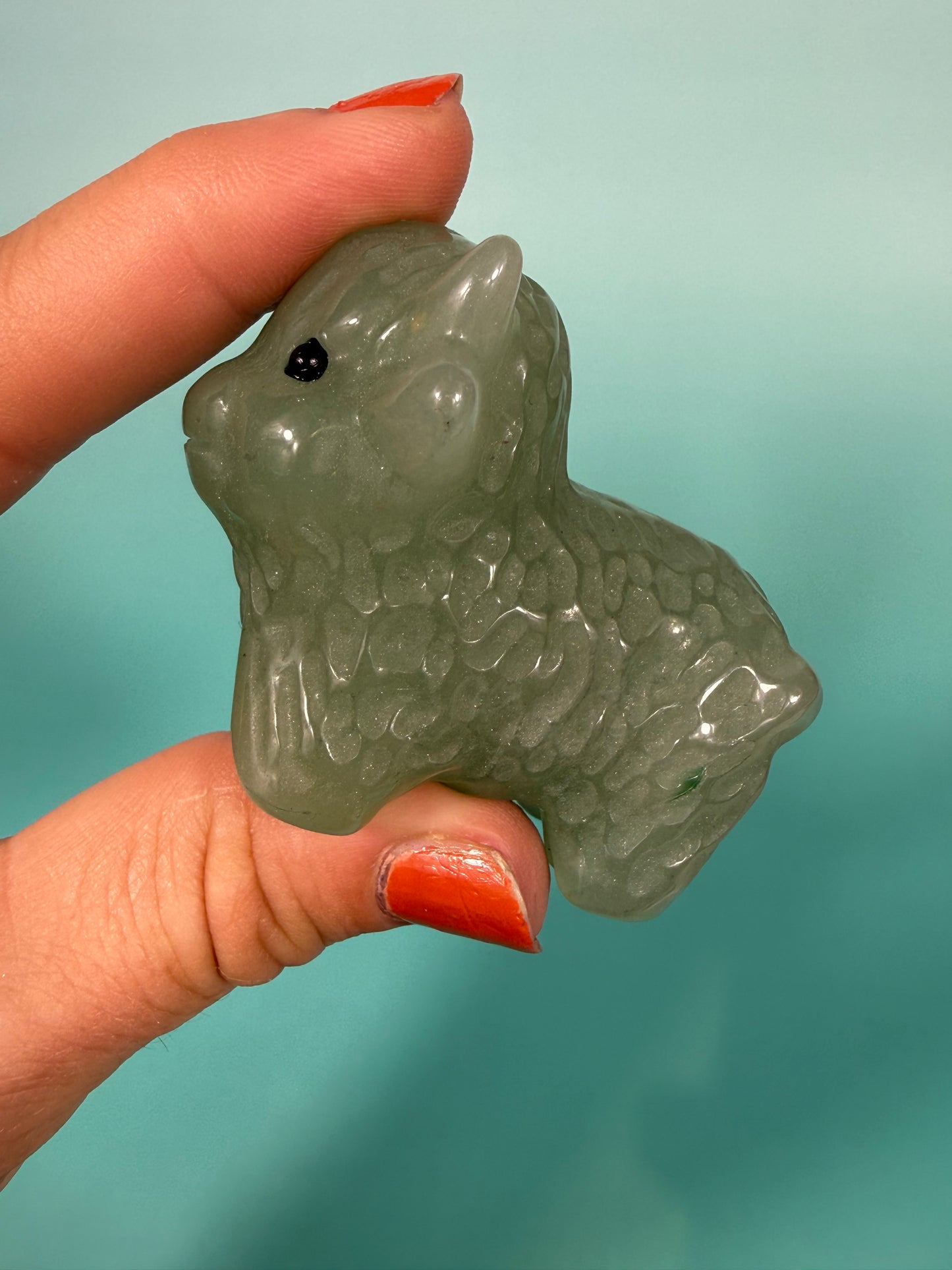 Green aventurine highland cow