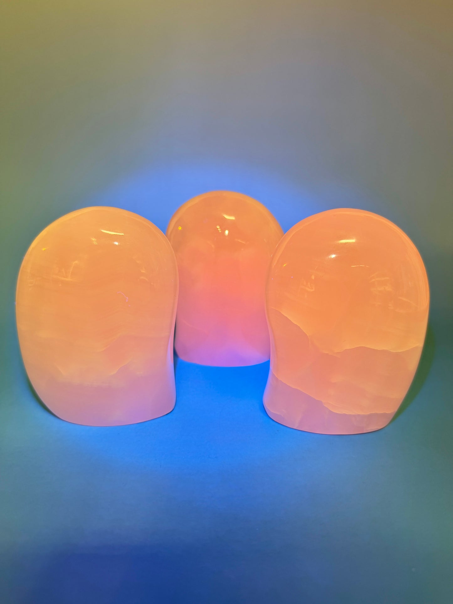 1 UV reactive pink mangano calcite Freeform