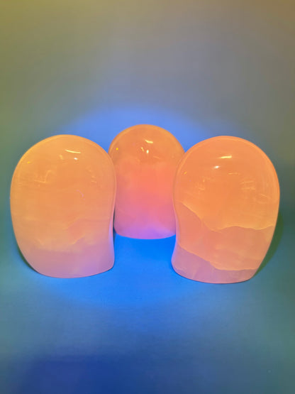 1 UV reactive pink mangano calcite Freeform