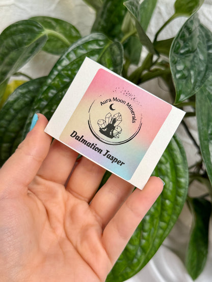 1 auramoon Dalmatian jasper moon and heart pack