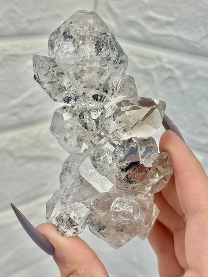 High-grade collectors Herkimer diamond chain from New York