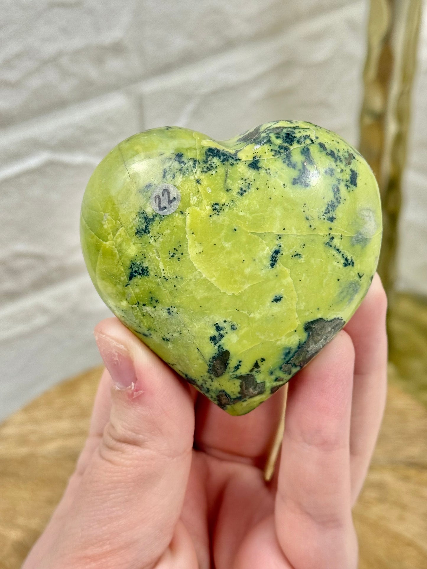 You pick! Serpentine and pyrite hearts from Peru