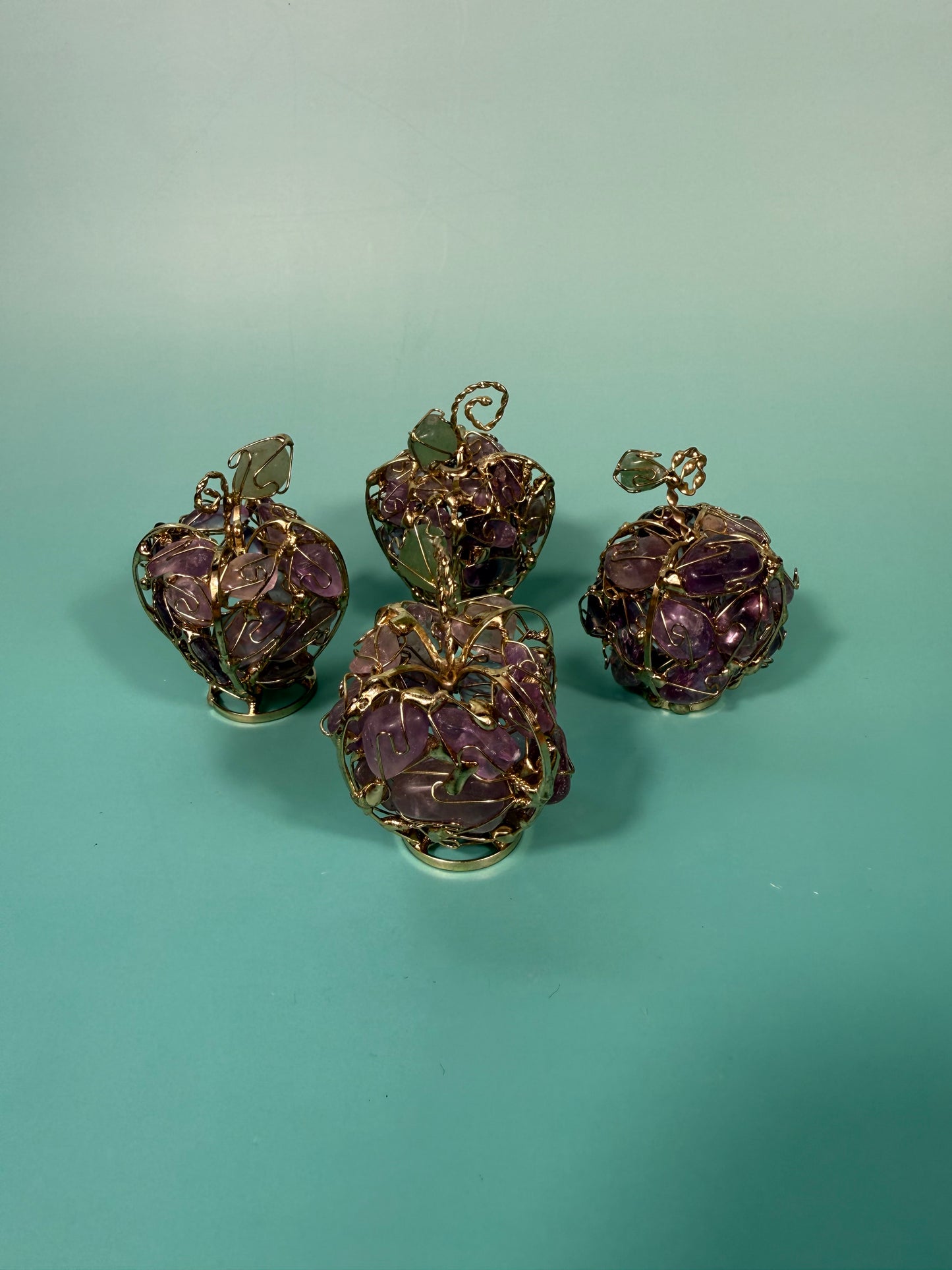 SM amethyst wire wrapped apple