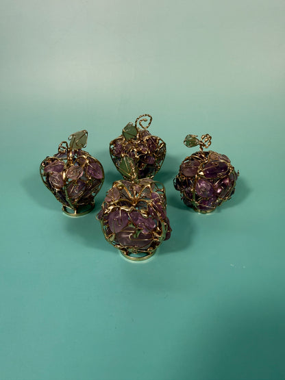 SM amethyst wire wrapped apple