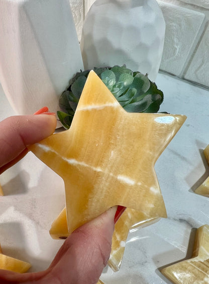 1 Orange calcite star