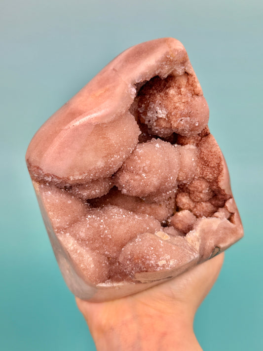 Beautiful velvety pink amethyst Freeform from Brazil