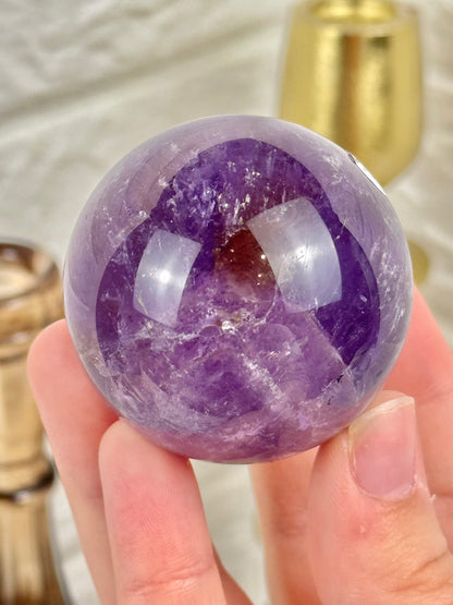 Beautiful ametrine sphere (amethyst with citrine)