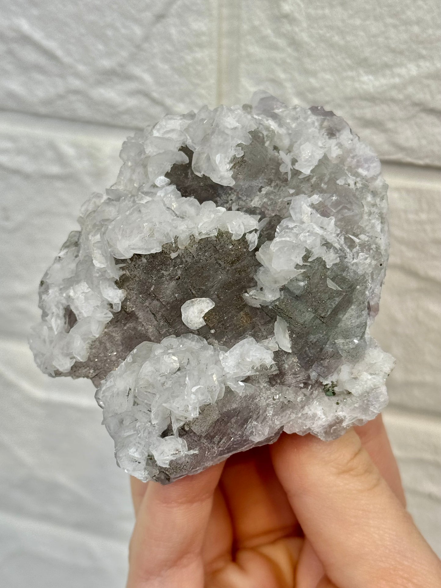 You pick! Pyrite included fluorite with calcite from China