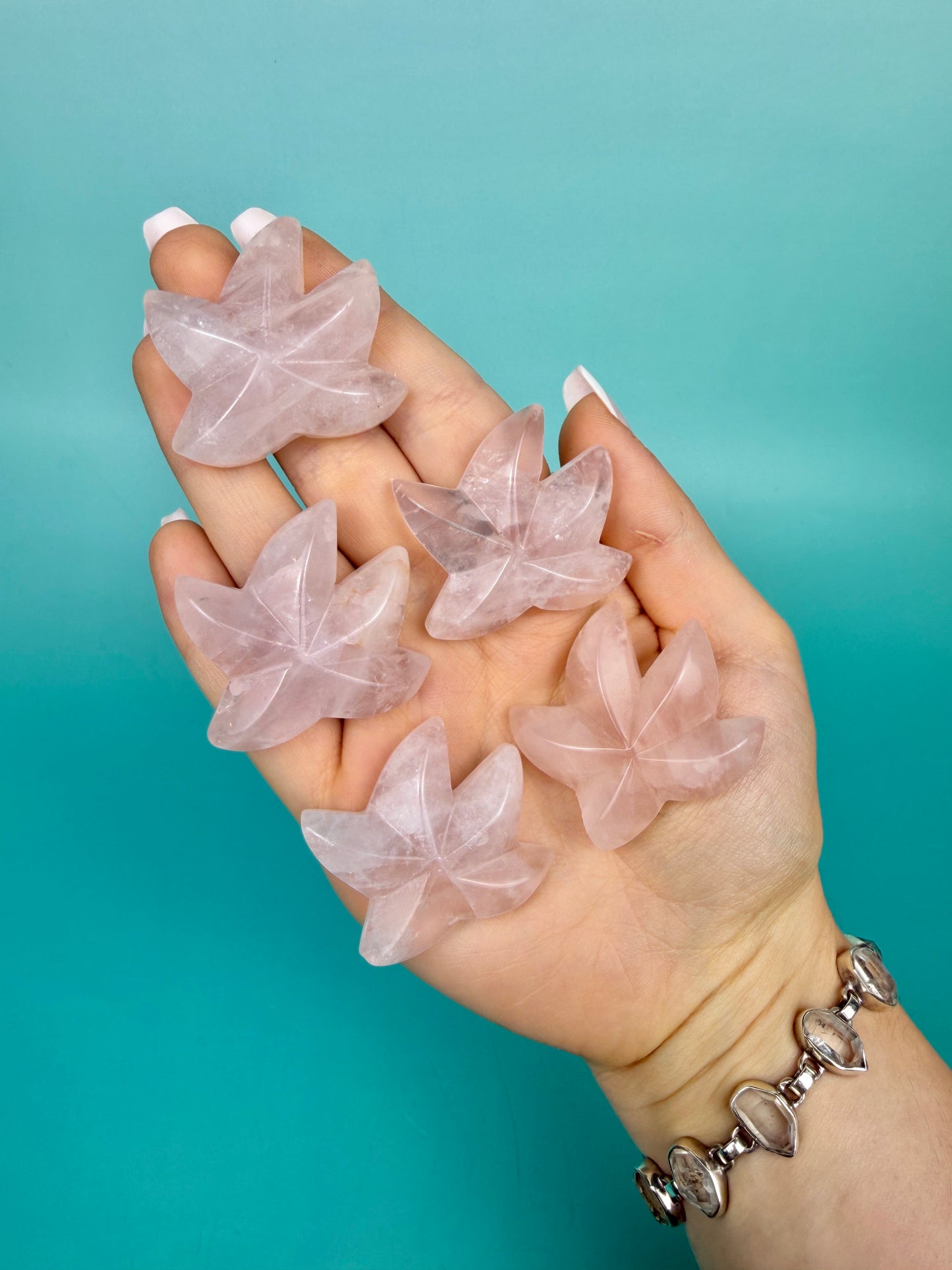 1 SM cute rose quartz starfish