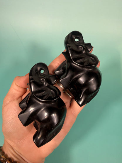 Black obsidian Elephant