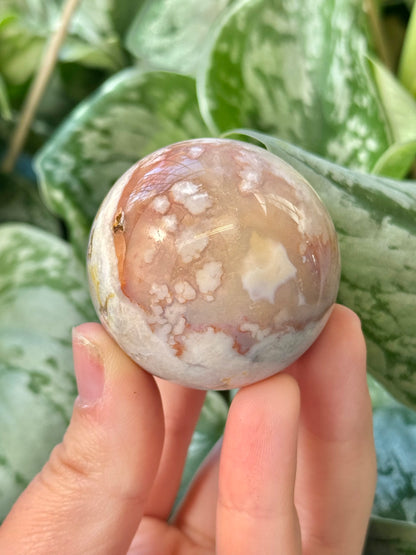 You pick! Stunning flower agate sphere