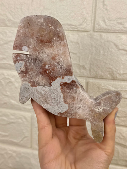 You pick! Pink amethyst whales on stands from Brazil