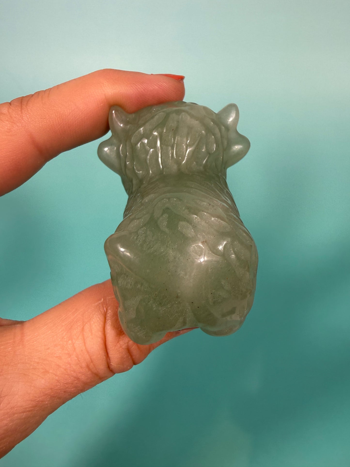 Green aventurine highland cow