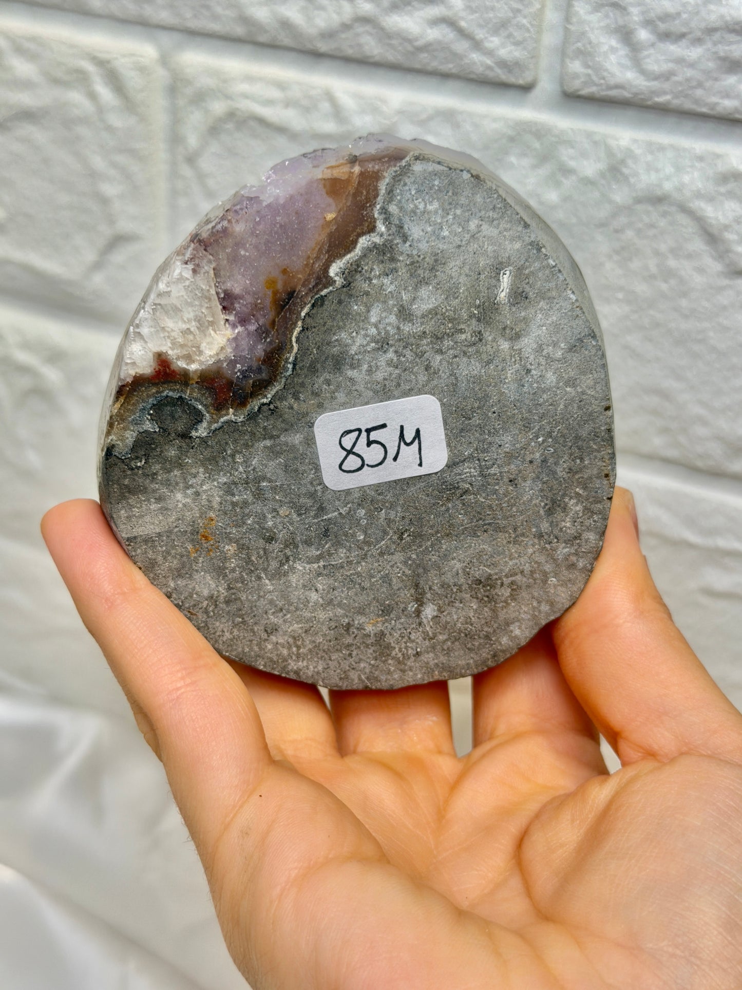 Amazing purple Uruguay amethyst with calcite M