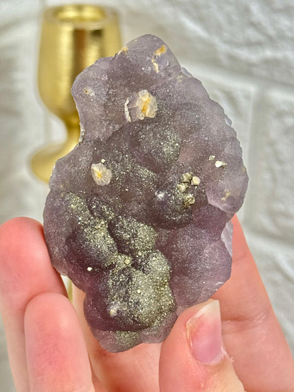 You pick! Stunning boytroydal purple fluorite with pyrite inclusions from Henan, China