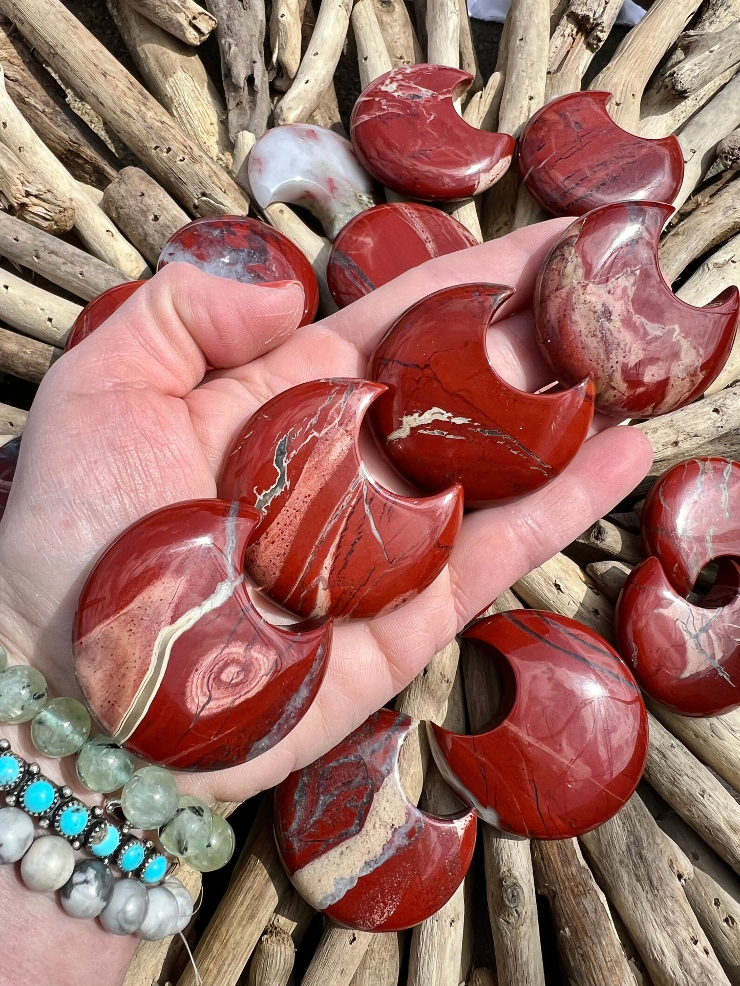 1 stunning red jasper moon