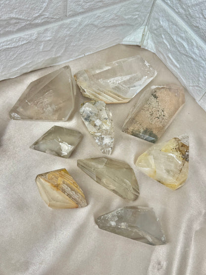 You pick! Inclusions quartz Freeform’s from Brazil