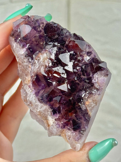 You pick! Gorgeous elestial amethyst with hematite from India