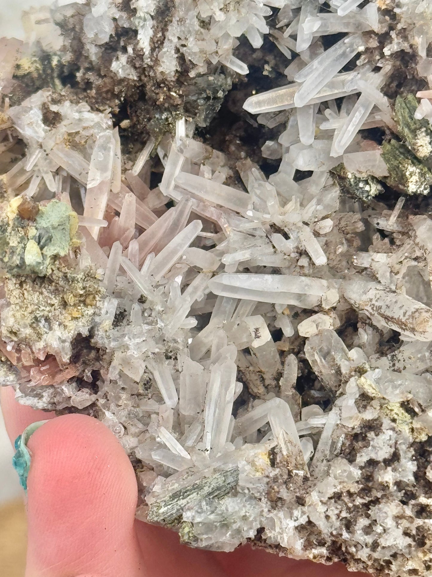 Insane Ferruginous quartz w/crystalized Epidote from the San Felipe Mine, in La Libertad, Peru