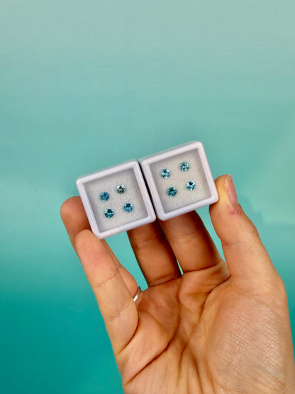 1 gem cut blue apatite set