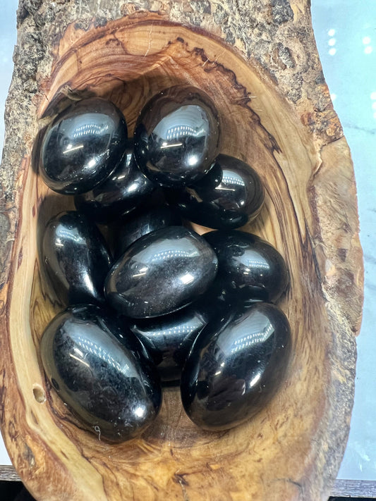 1 large black obsidian tumble