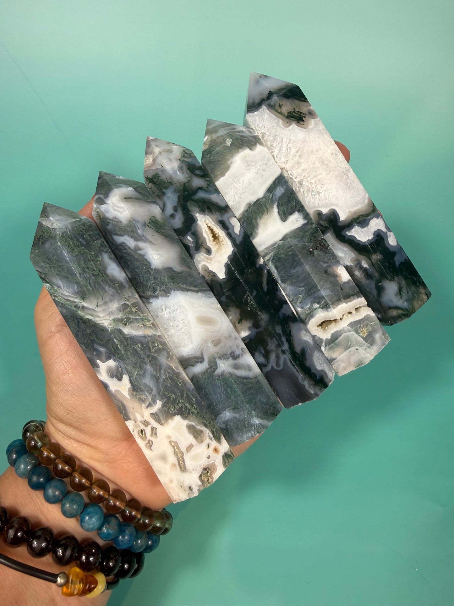 1 moss agate tower
