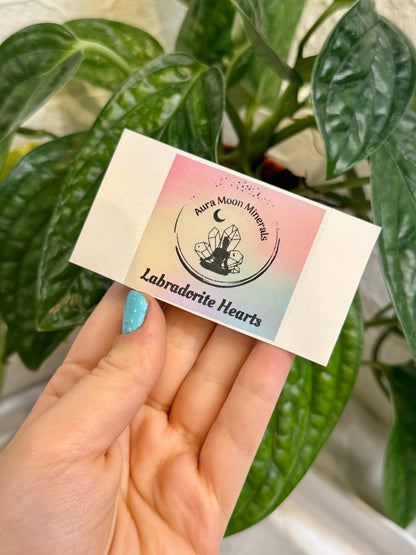 1 auramoon MED labradorite heart pack